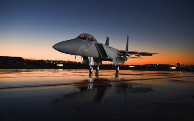 F-15 at sunrise