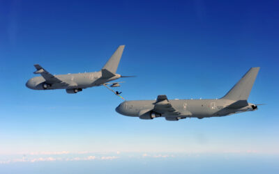 Boeing KC-767A Tanker refuelling another KC-767A