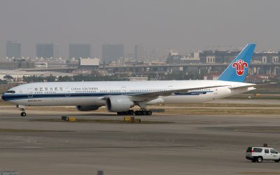 China Southern Boeing 777 at Shanghai Airport (SHA)