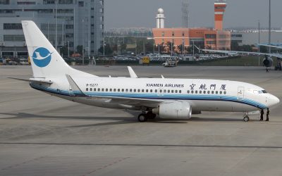 Xiamen Airlines Boeing 737 at Shanghai Airport (SHA)